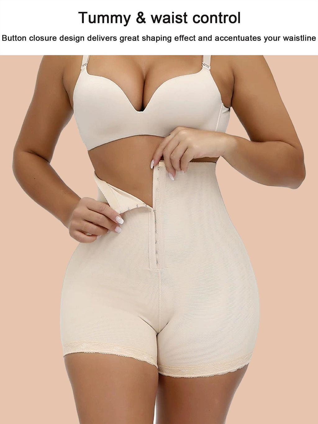 New High-Waist Postpartum Shaping Panties, Women's Lace Boyshort Shapewear With Buckle Closure, Tummy Control, Hip Lifting & Waist Slimming Base Layer Shorts by Ricaloux
