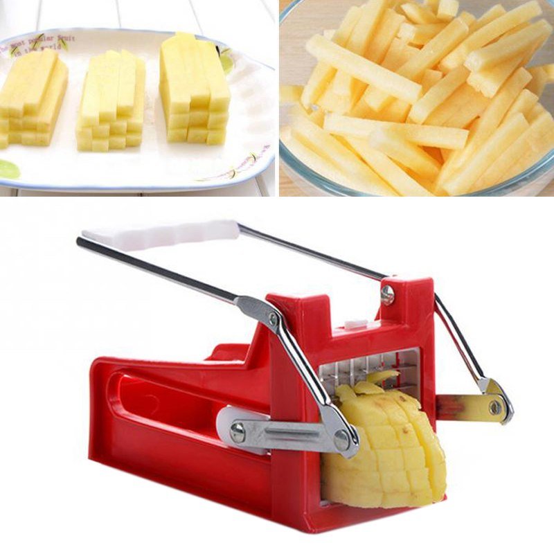 kitchen gadgets 2 Blades Potato Cutter Chopper Stainless French Fries Slicer for kitchen cortador de vegetales Home Kitchen Tool - RICALOUX