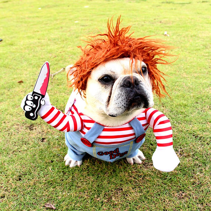 Halloween Pet Costume Pet Dog Funny Clothes Adjustable Dog Cosplay Costume Scary Costume Party Gatherings - RICALOUX