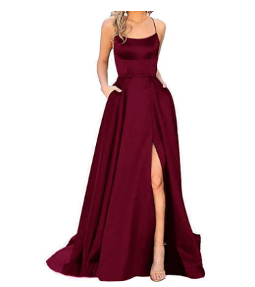 European And American Bridesmaid Dress, Long Style, Figure-flattering, Off-the-shoulder Design – Premium 0 | RICALOUX