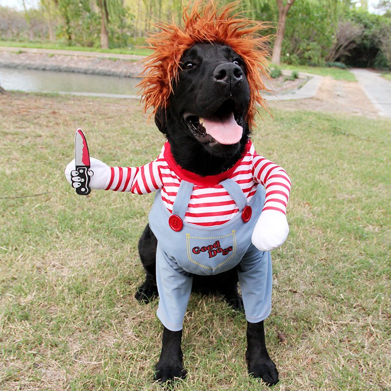 Halloween Pet Costume Pet Dog Funny Clothes Adjustable Dog Cosplay Costume Scary Costume Party Gatherings - RICALOUX