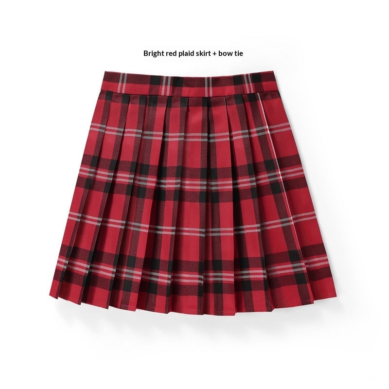 High-waisted Pleated Plaid Mini Skirt – Premium 0 | RICALOUX