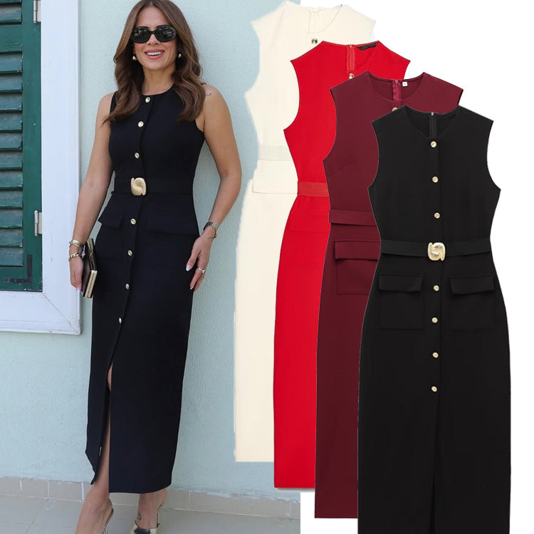 Womens American-style Sexy Sleeveless Dress by Ricaloux