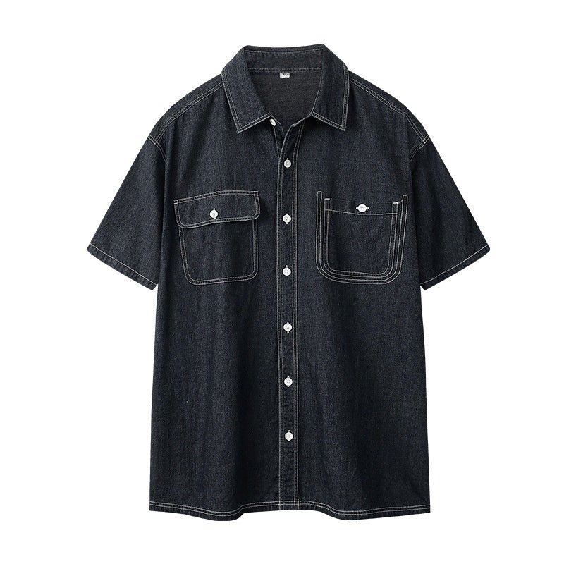 Mens Denim Shirt Slim-Fit Casual Shirt For Trendy Guys – Premium 0 | RICALOUX