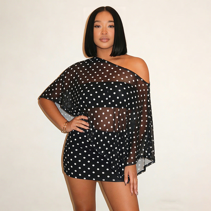 Womens Claw-print Off-shoulder Top And Bodycon Midi Skirt Two-piece Set by Ricaloux