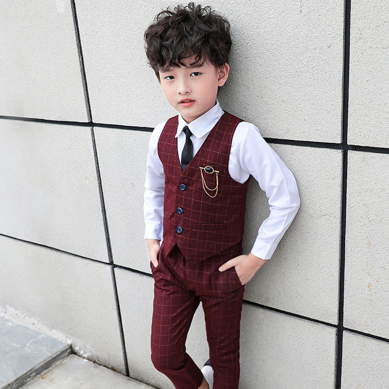 Boys Autumn Clothing Two-piece Vest Set by Ricaloux