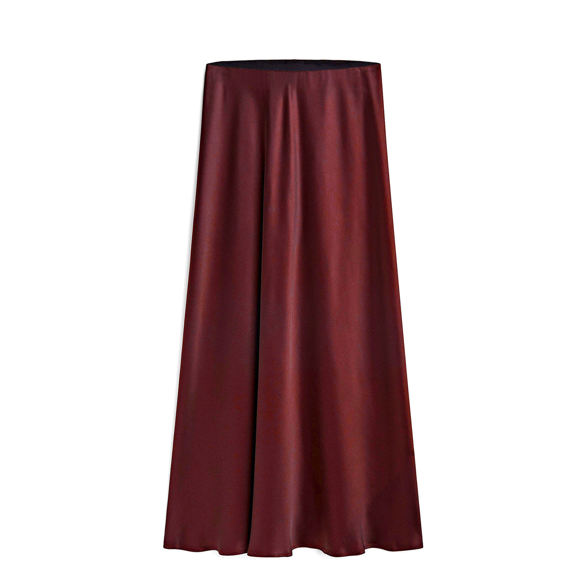 Women's Satin High-waisted Elastic Split Skirt by Ricaloux