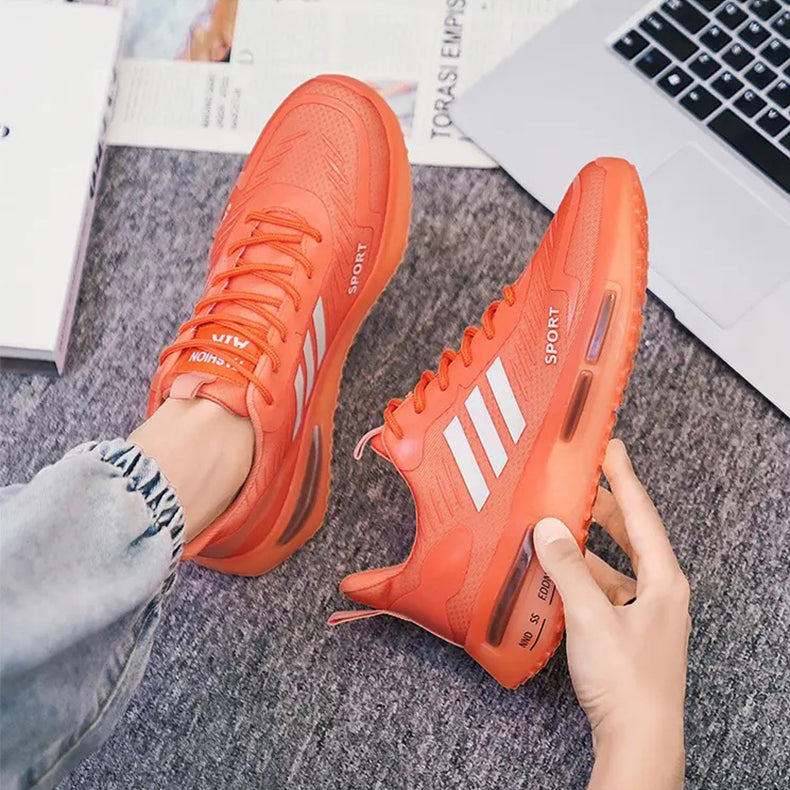 Air Cushion Sports Shoes Men Lace-up Sports Sneakers Outdoor Breathable Casual Shoes Walking by Ricaloux