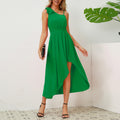 Elegant Off-shoulder Solid-color Strap Asymmetrical Dress by Ricaloux