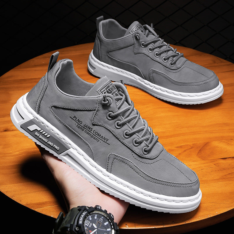Men Sneakers Lace-up Letter Print Platform Canvas Shoes Sports by Ricaloux