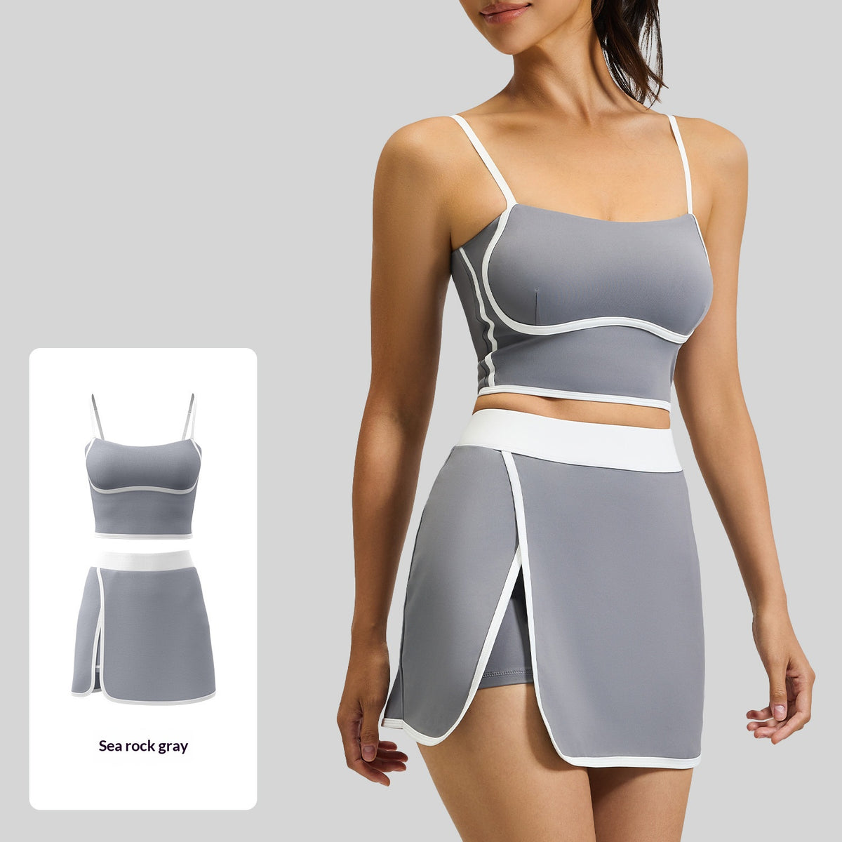 Summer Linear Sports Outfit, Anti-Chafing Activewear For Outdoor Running, Fitness And Yoga by Ricaloux