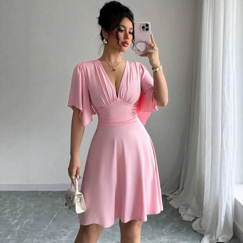 Womens Summer Casual Waist-Cinching Dress by Ricaloux