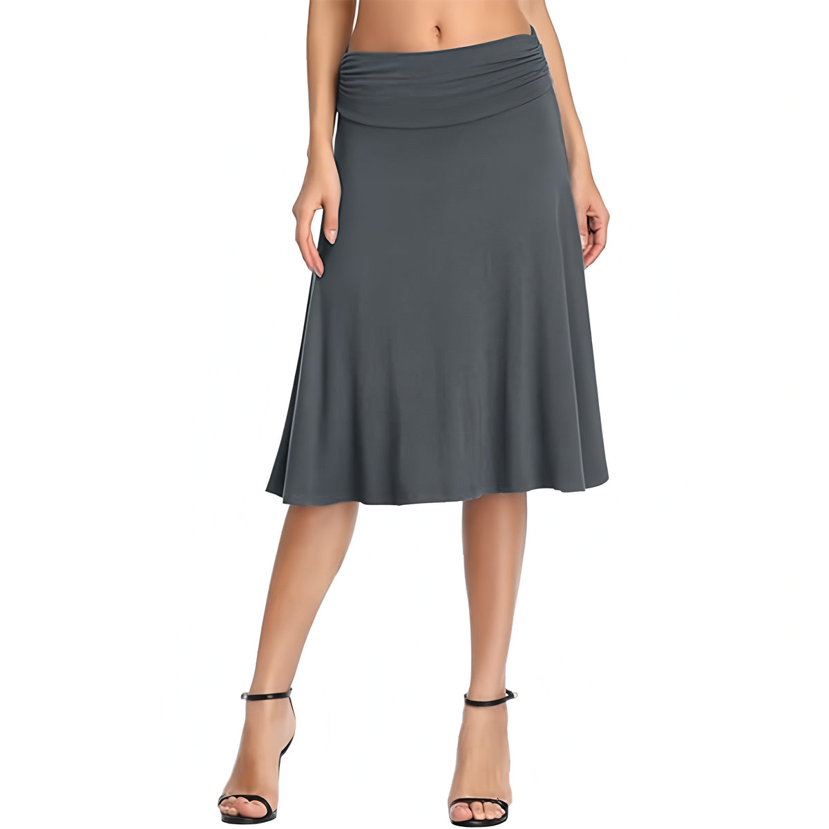 Elegant Ruffled Slimming Casual Skirt by Ricaloux