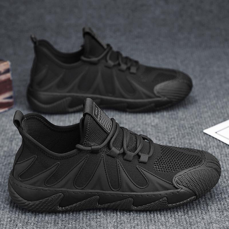 Breathable Mesh Sports Shoes Casual Lace-up Sneakers Men Non-slip Shoes by Ricaloux