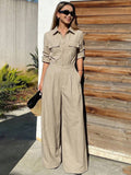 Autumn New Style Workwear-inspired Lapel Jumpsuit For Women – Premium 0 | RICALOUX