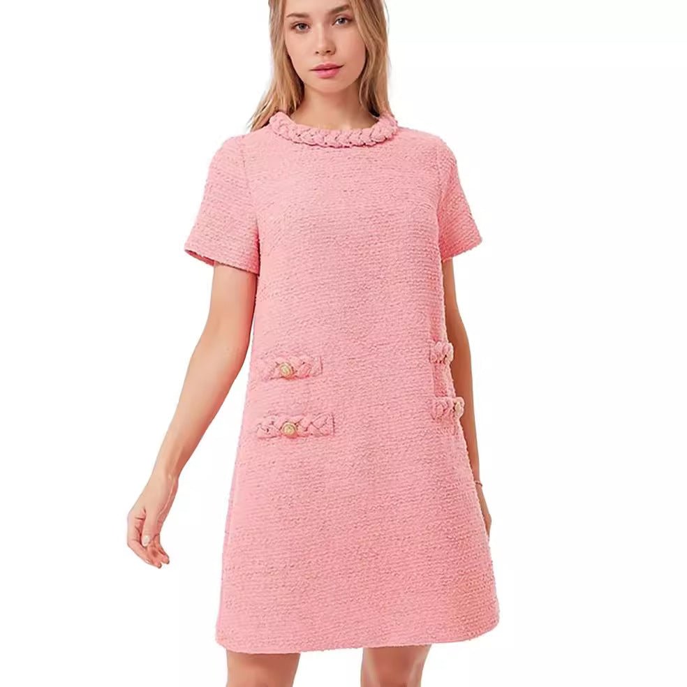 Women's Tweed Jack Dress Tight - RICALOUX