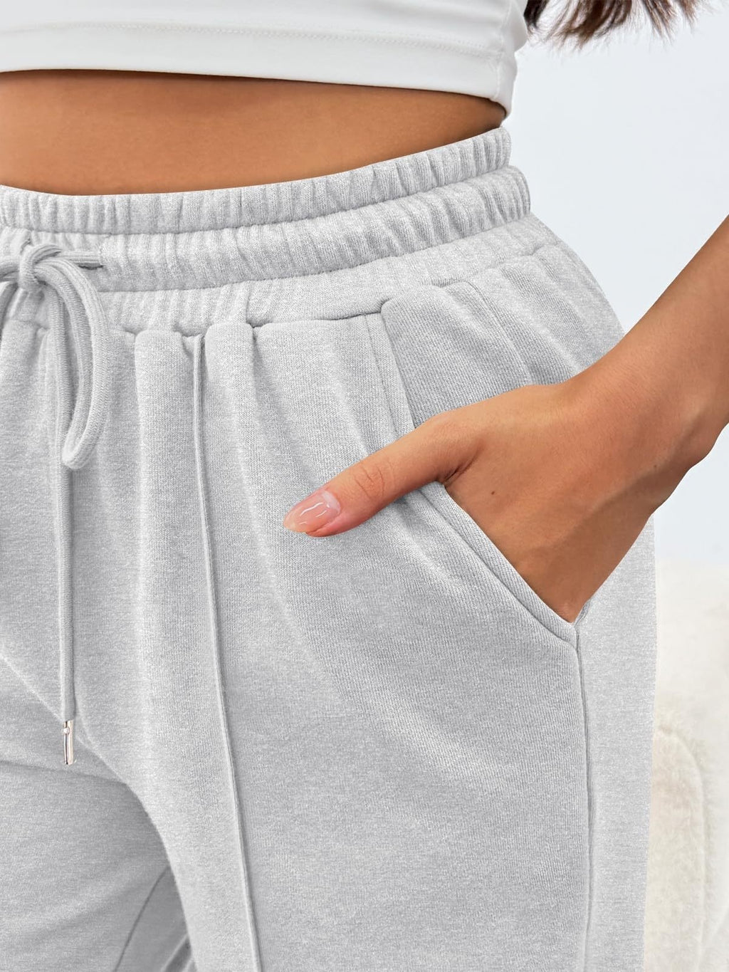 High-waisted Wide-leg Loose-fit Casual Womens Athletic Trousers – Premium 0 | RICALOUX