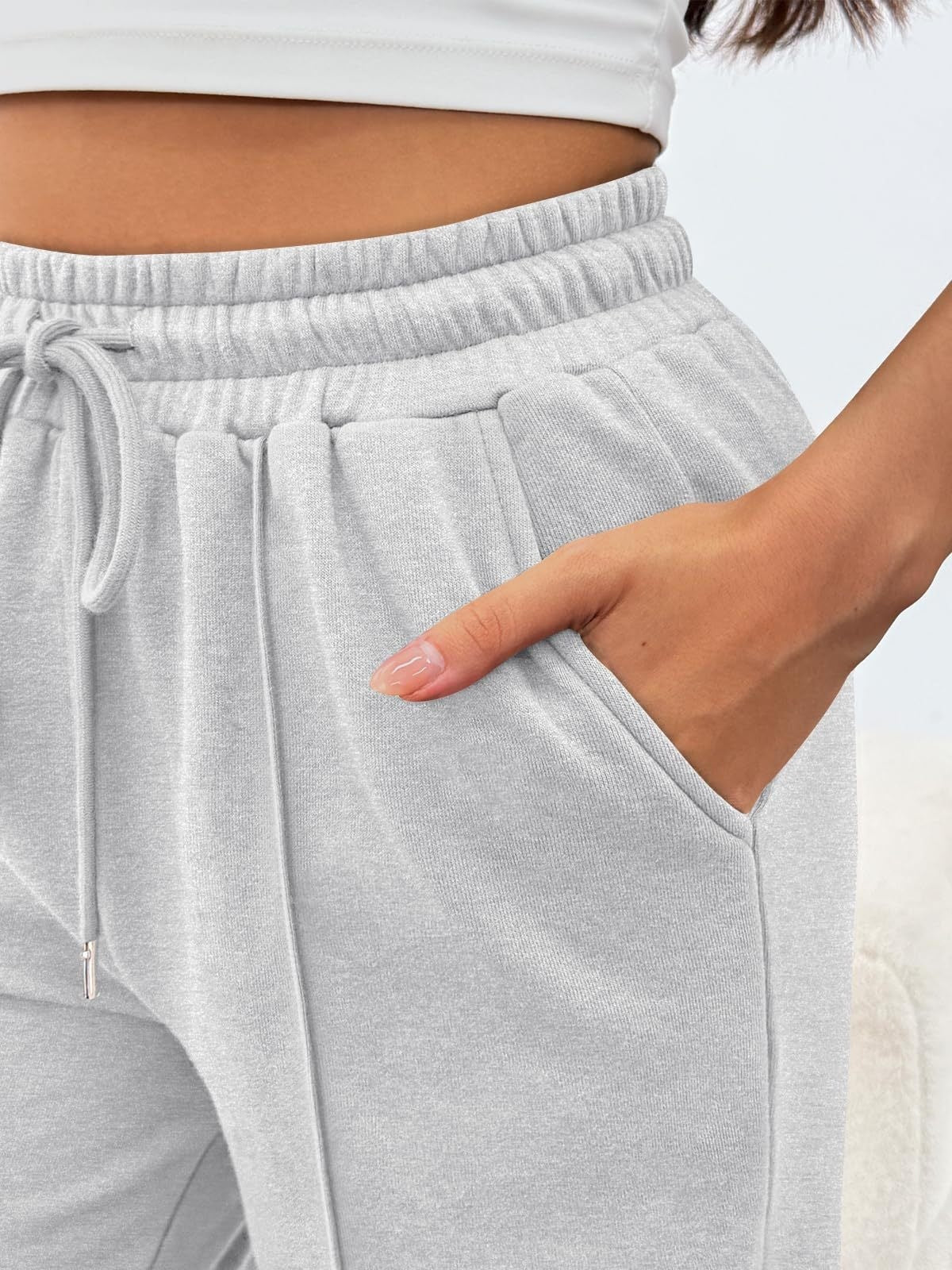 High-waisted Wide-leg Loose-fit Casual Womens Athletic Trousers – Premium 0 | RICALOUX