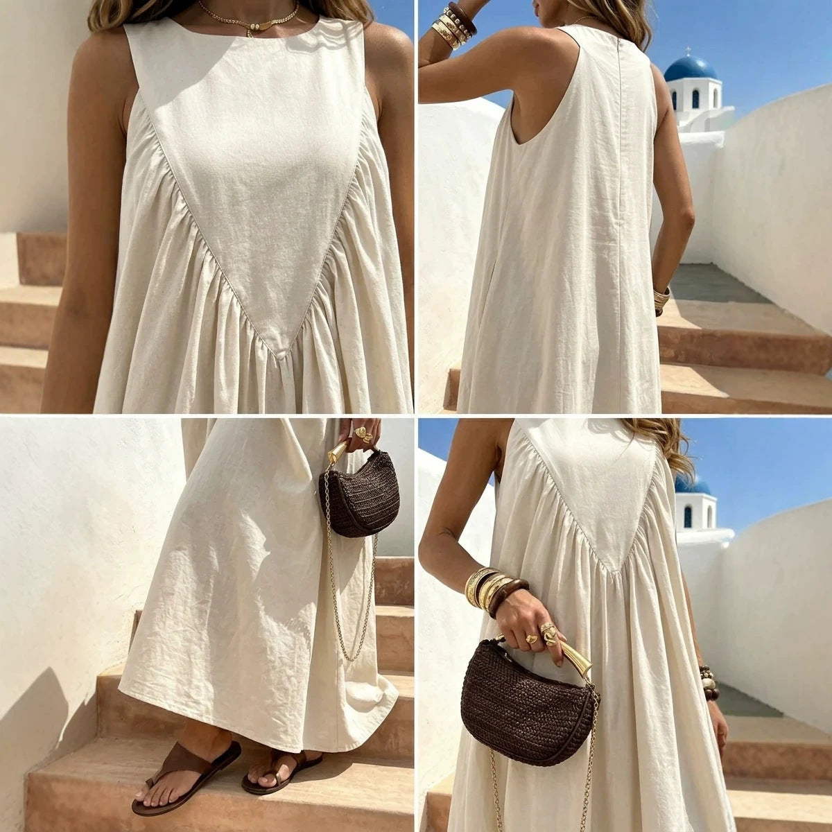 Cross-border New Solid-color Elegant Dress by Ricaloux