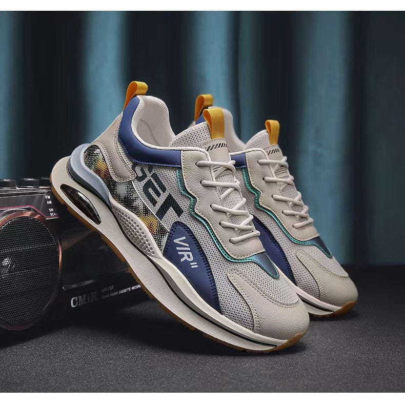 Air Cushion Mesh Sneakers Personalized Fashion Lace Up Sports Shoes Men Casual Versatile Breathable Walking Running Shoes – Premium 4 | RICALOUX