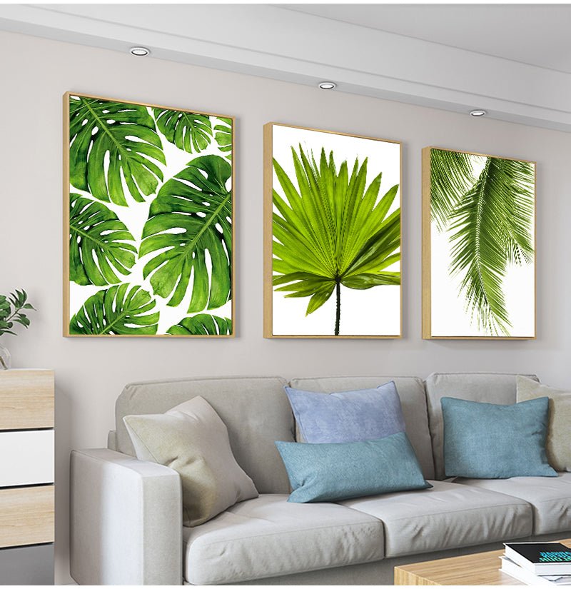 Home Decor Green Plant Canvas Painting - RICALOUX