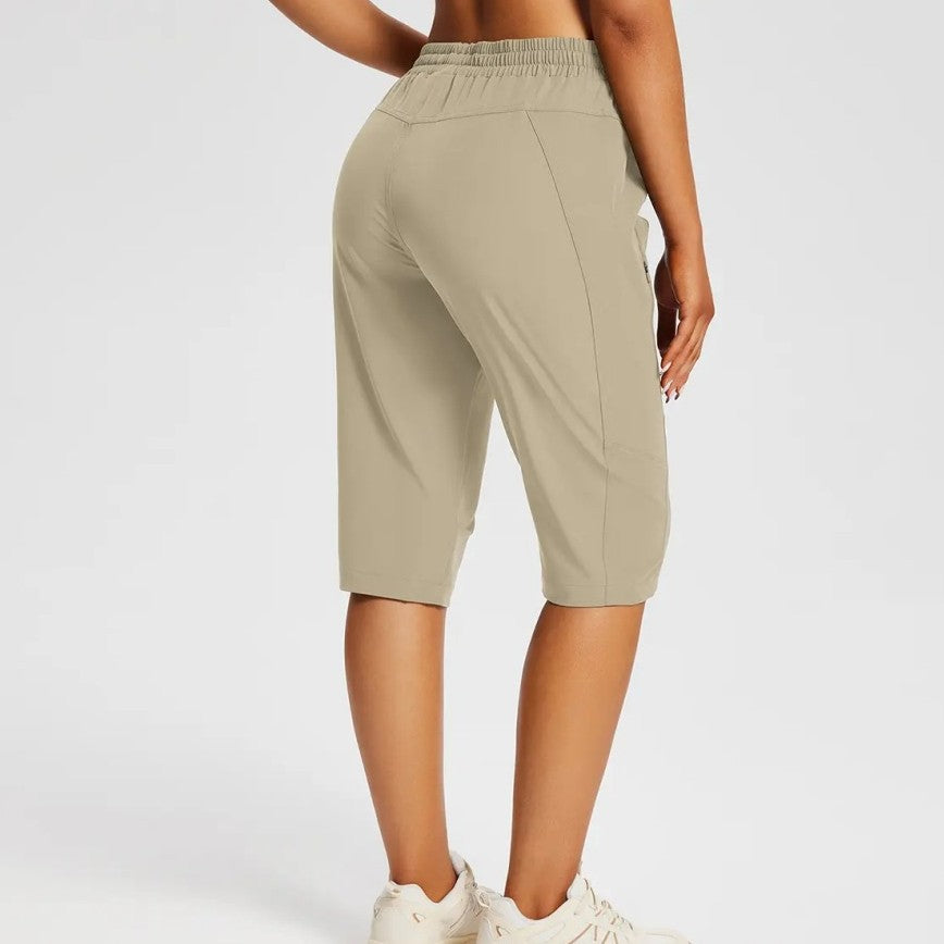 Multi-Pocket Lightweight Quick-Drying Cropped Sports Shorts by Ricaloux