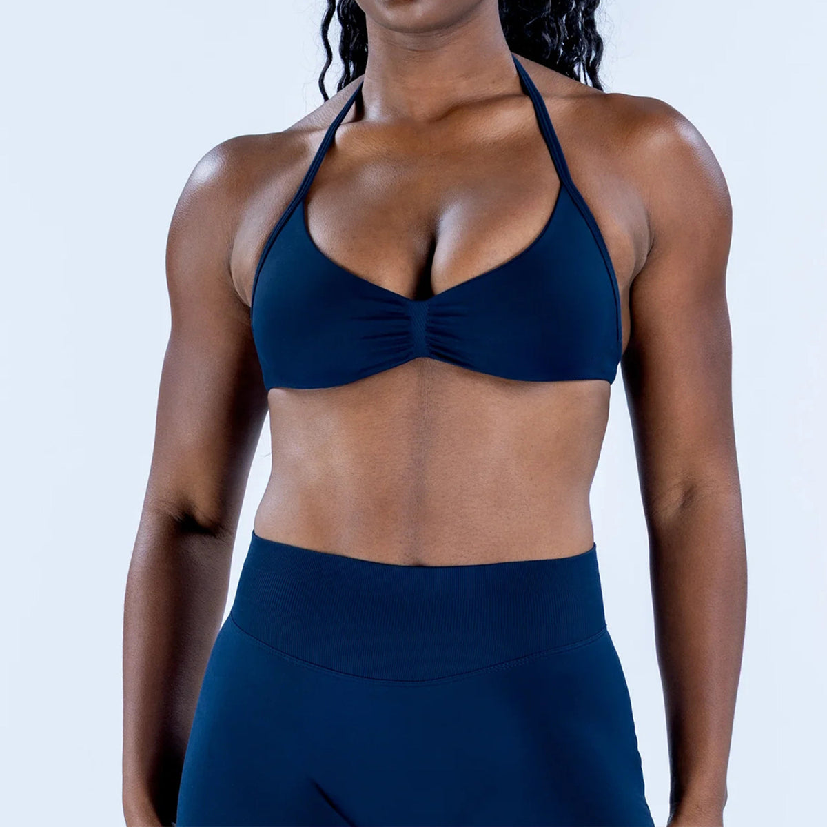 Seamless Tight-fitting Yoga Set With A Strap Bra For Outerwear by Ricaloux