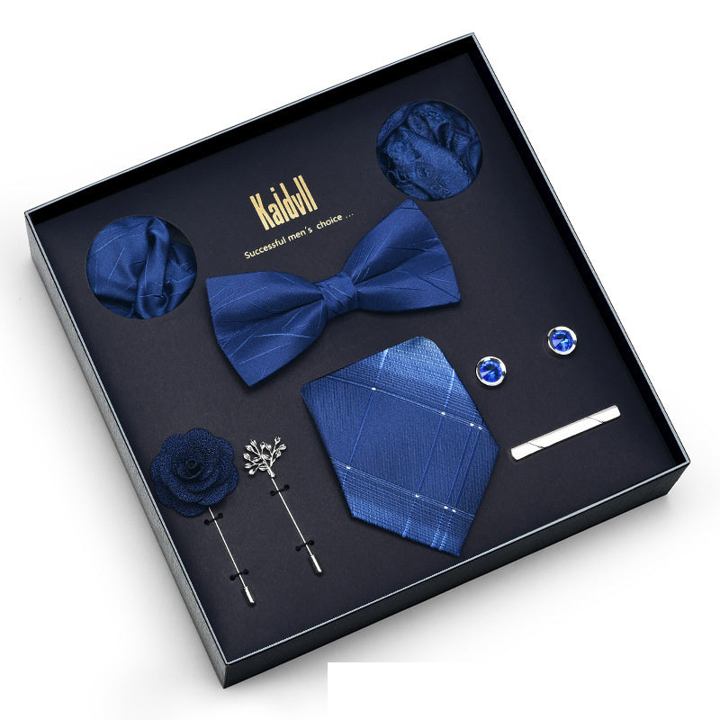 Eight Piece Tie Square Bow Tie Brooch by Ricaloux