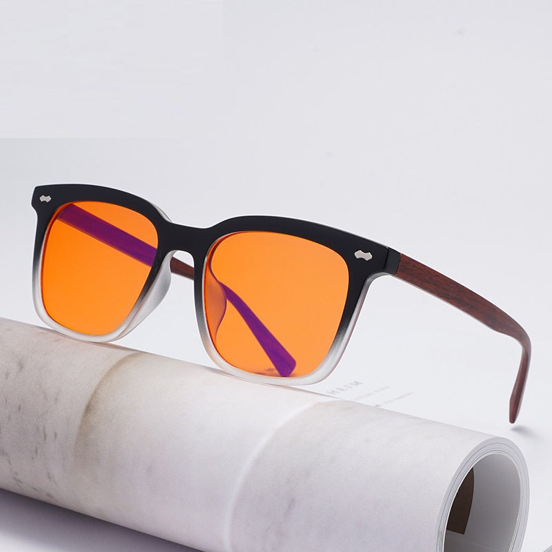 Esports Wood-Grain 99 Blue-Light-Blocking Glasses by Ricaloux