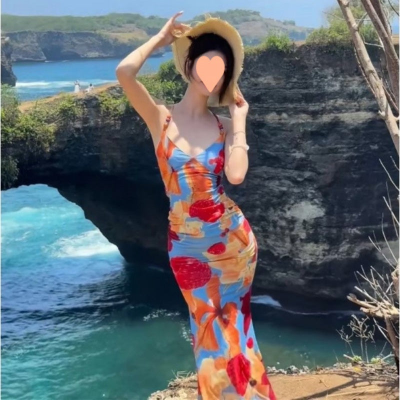 New Dopamine Inspired Stunningly Printed Resort Style Dress For Women – Premium 0 | RICALOUX