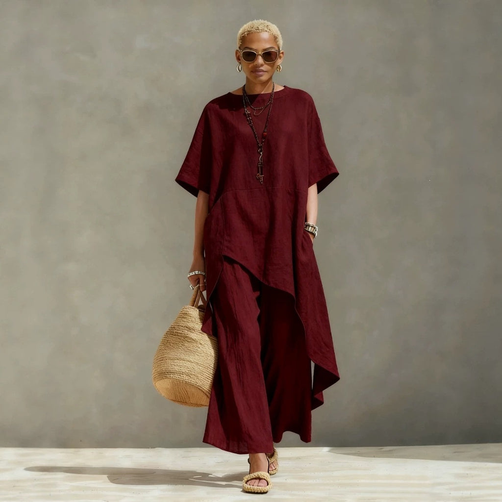 Irregular Loose-fitting Two-piece Pants Set – Premium 0 | RICALOUX
