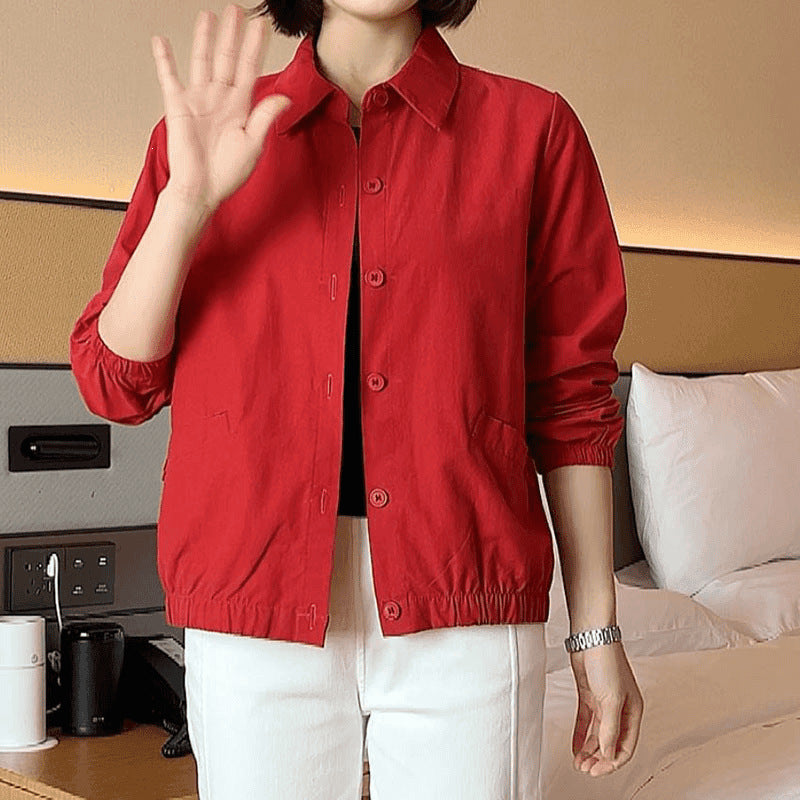 Womens Versatile Casual Loose-fitting Cropped Jacket – Premium 0 | RICALOUX