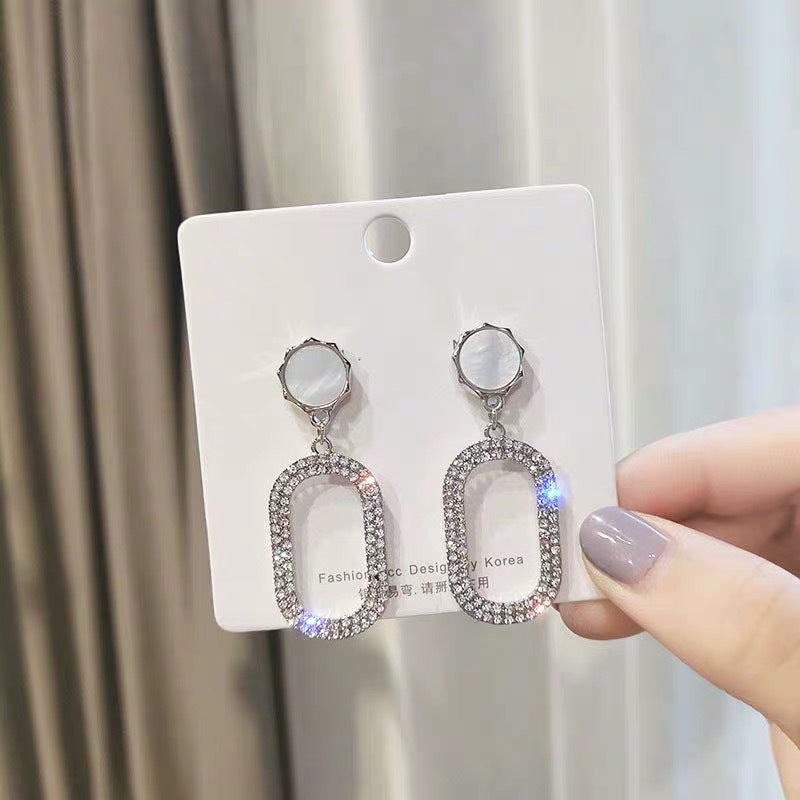 Tassel Jewelry Full Diamond Exaggerated Earrings For Women by Ricaloux