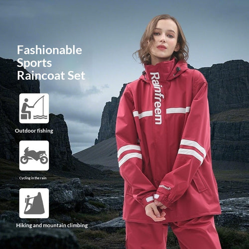 Electric Vehicle Raincoat Set Full-body by Ricaloux