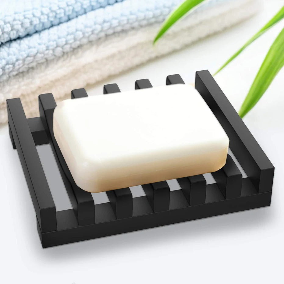 Creative Silicone Drain Soap Box Soap Box Soap Holder Silicone Draining Portable by Ricaloux