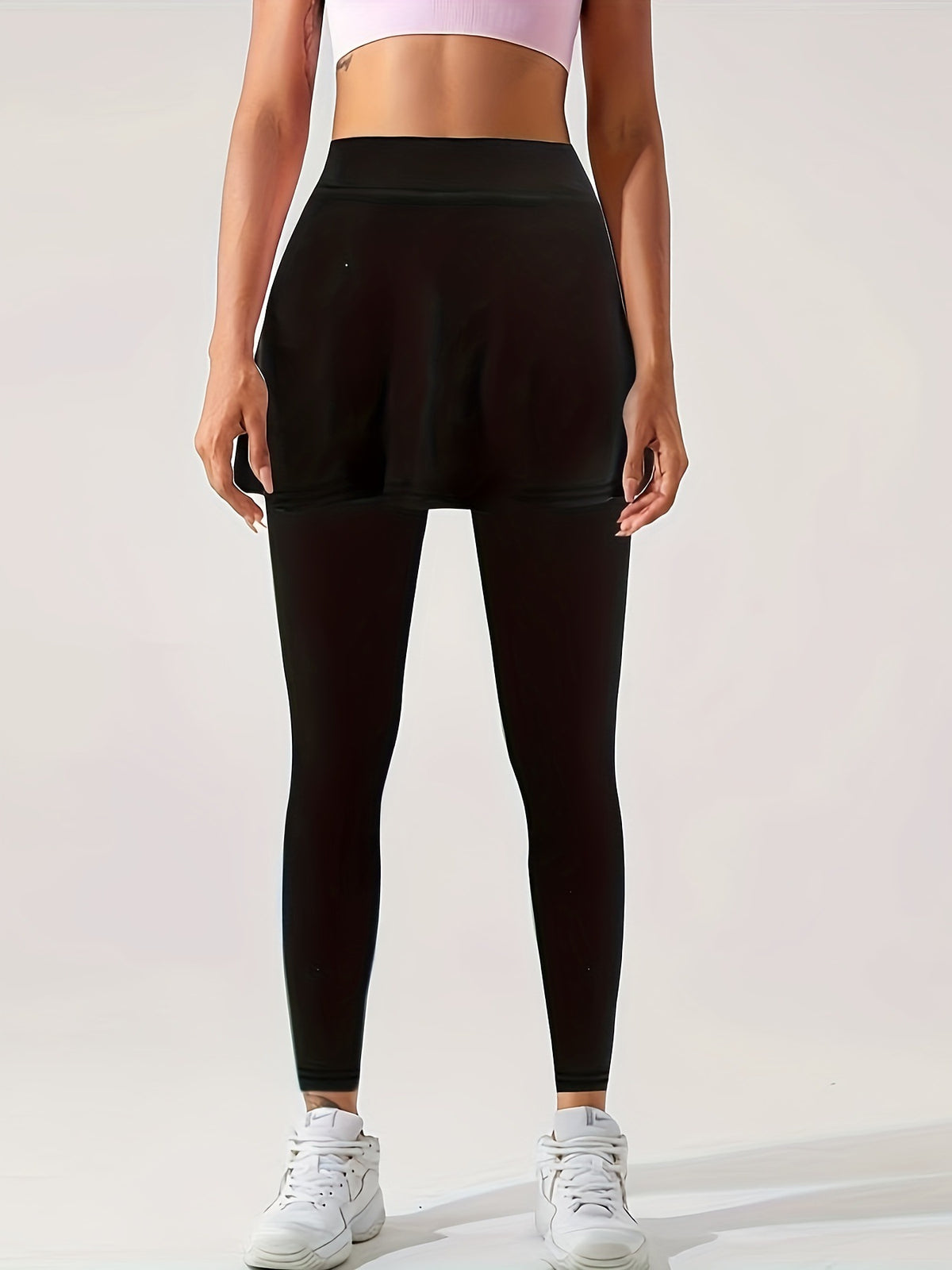 Women's High Waist Skirted Leggings 2 In 1 Flared Skirt Overlay Active Leggings For Yoga & Workout by Ricaloux