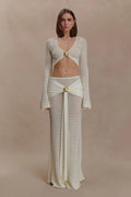 Womens Hollow-Out Solid-Color Resort-Style Set – Premium 0 | RICALOUX