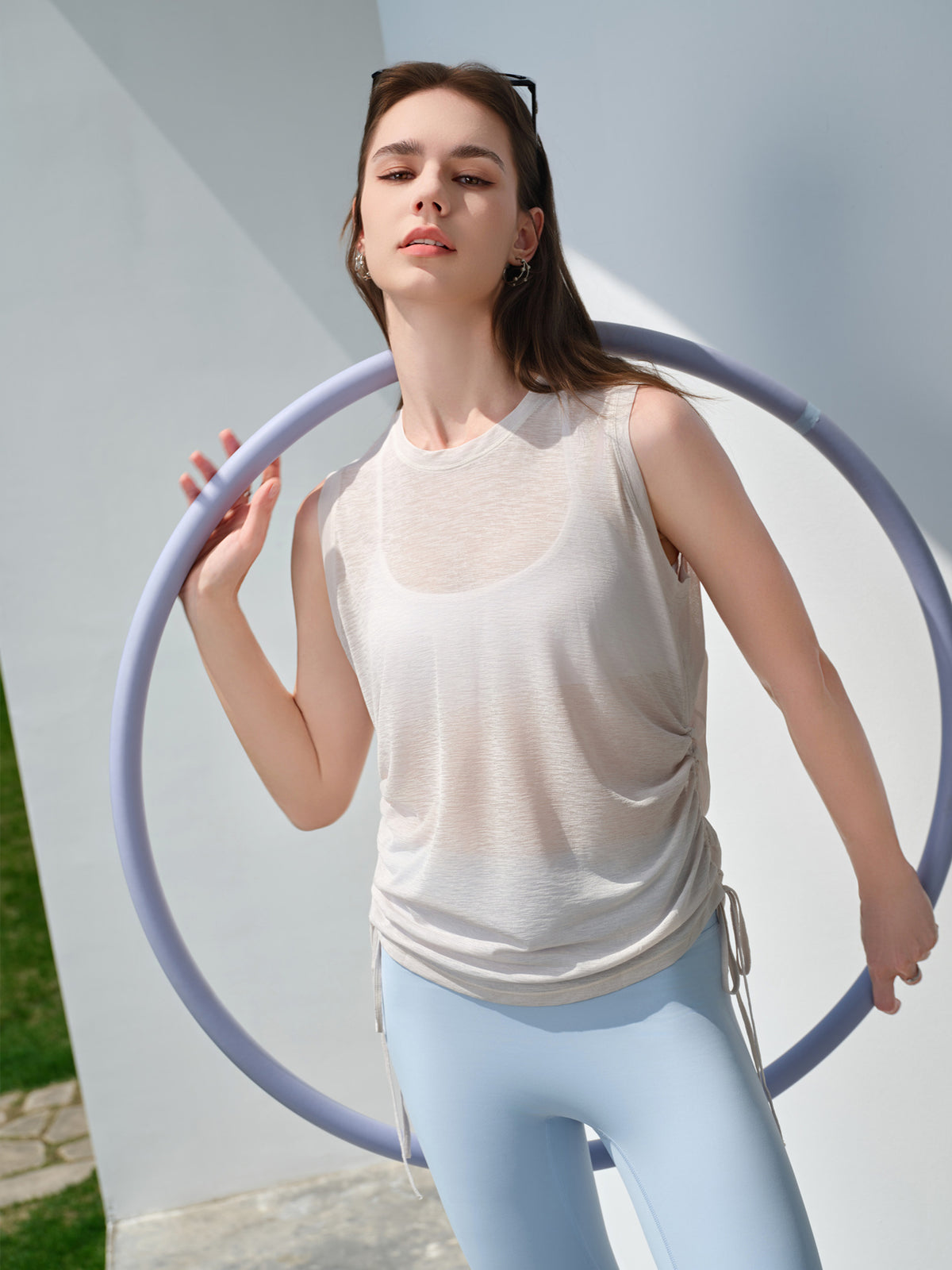 Women's Spring & Summer New Drawstring Sports Top, Loose Casual Quick-Dry Sleeveless Yoga Tank Top, Thin Fitness Shirt – Premium 4 | RICALOUX