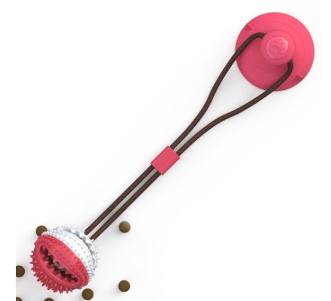 Dog Toys Silicon Suction Cup Tug Interactive Dog Ball Toy For Pet Chew Bite Tooth Cleaning Toothbrush Feeding Pet Supplies by Ricaloux