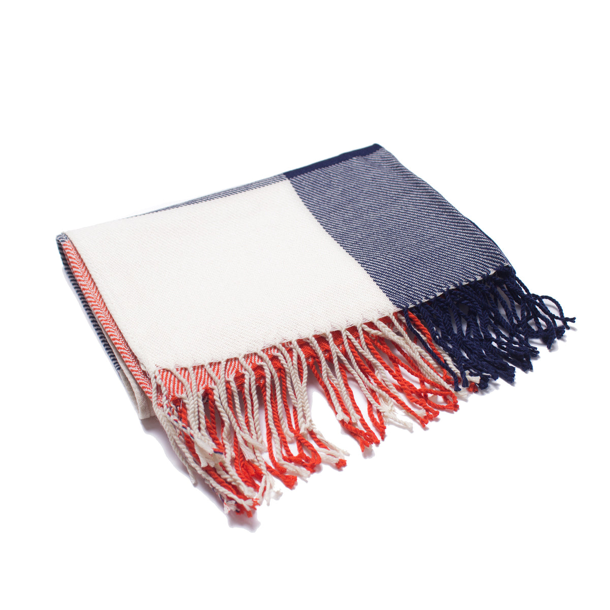 British-style Mens And Womens Couple Tassel Scarf With Large Plaid Pattern by Ricaloux
