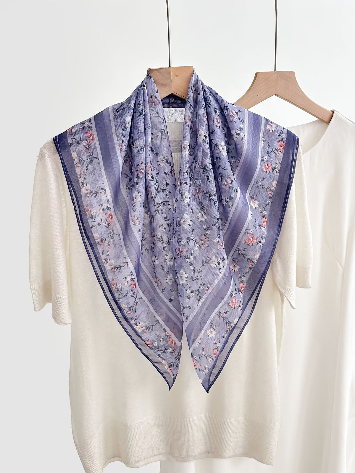 New Breathable Versatile Silk Chiffon Scarf For Women, Also Usable As A Shawl by Ricaloux