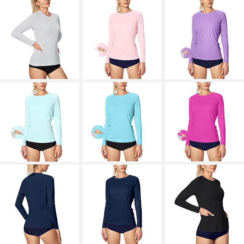 Crew-neck T-shirt Slim-fit Athletic Training Top by Ricaloux