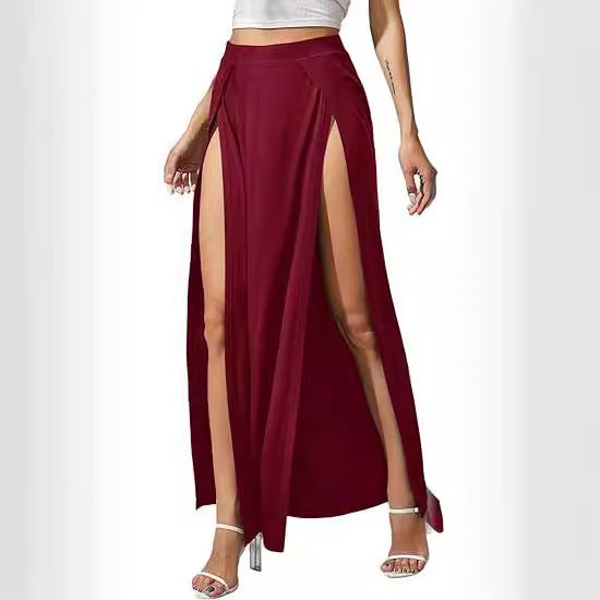 Irregular Skirt Modal Solid-color Evening Gown Long Dress by Ricaloux