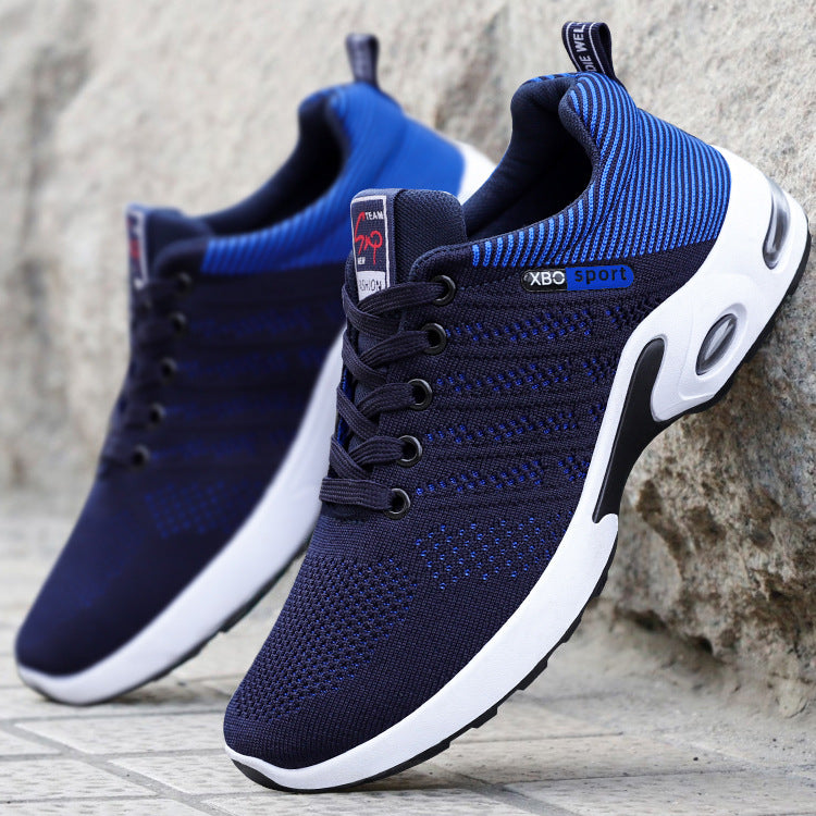 Fashion Mesh Shoes With Striped Design Men Outdoor Breathable Lace-up Sneakers Csual Lightweight Running Sports Shoes For Men – Premium 4 | RICALOUX