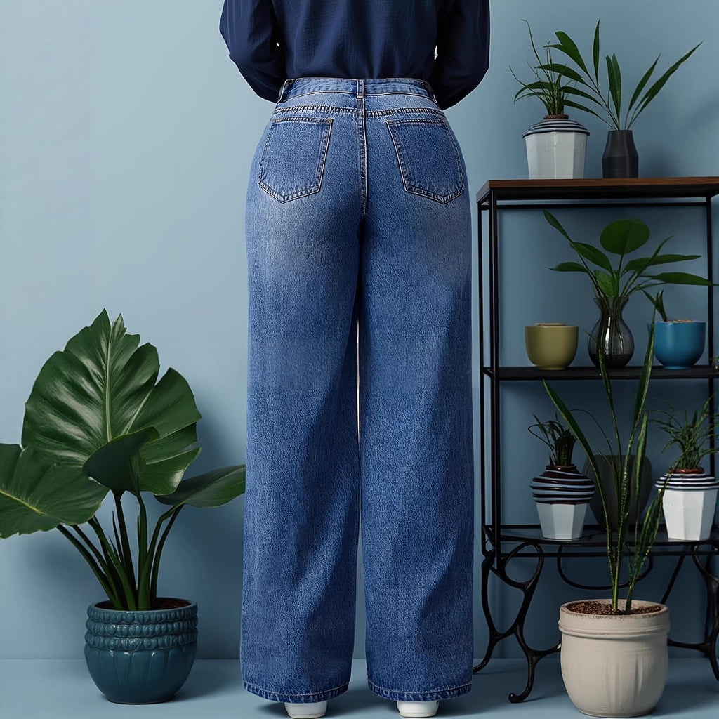 Spring And Autumn Casual Versatile Jeans by Ricaloux