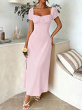 Womens Solid Color Fashionable Bandage Style Loose Dress by Ricaloux