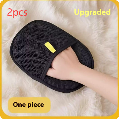 Pet Hair Remover Mitt Pet Hair Remover Gloves Deshedding Brush Glove For Dog Cat Rabbit With Long Short Curly Hair by Ricaloux