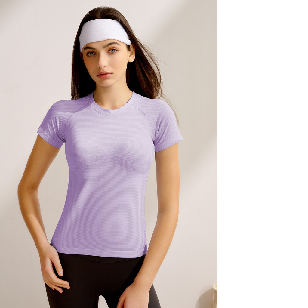 New Women's Short-Sleeve Yoga Top, Professional Pilates Training, Quick-Dry Running & Fitness Yoga Apparel by Ricaloux