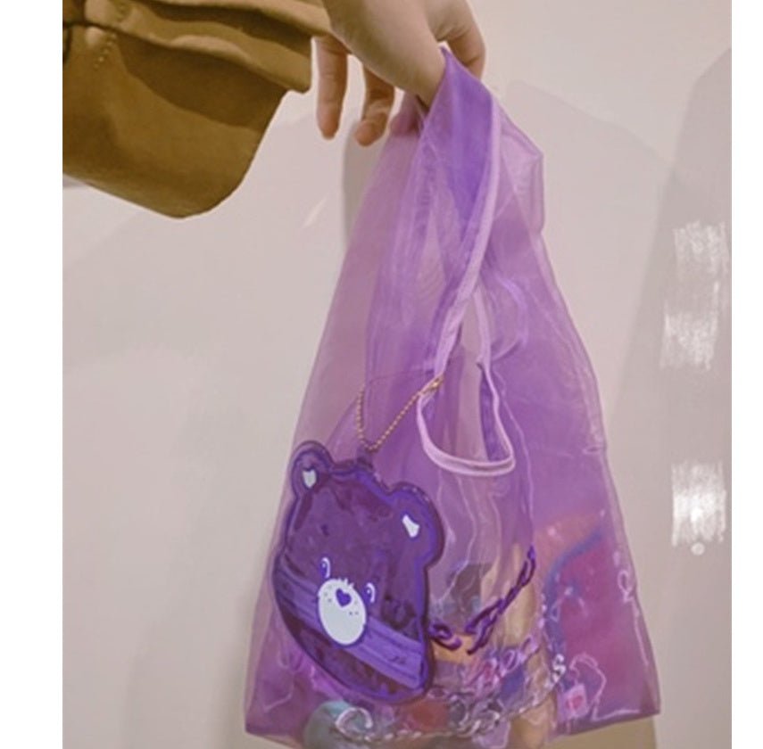 Girls Heart Rainbow Bear Eco Shopping Bag - RICALOUX
