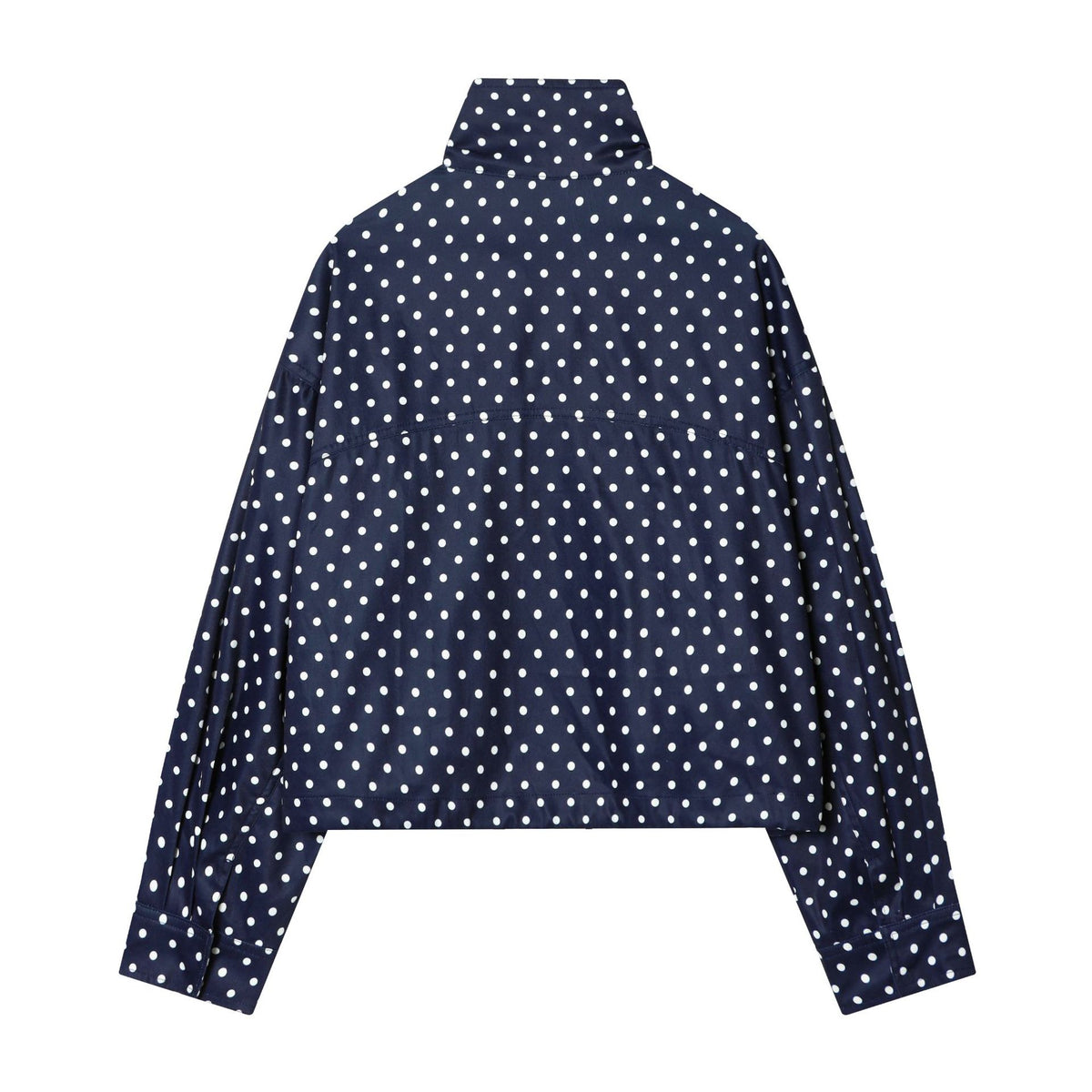 Womens Fashion Turtleneck Polka-dot Puff-sleeve Cropped Jacket – Premium 0 | RICALOUX
